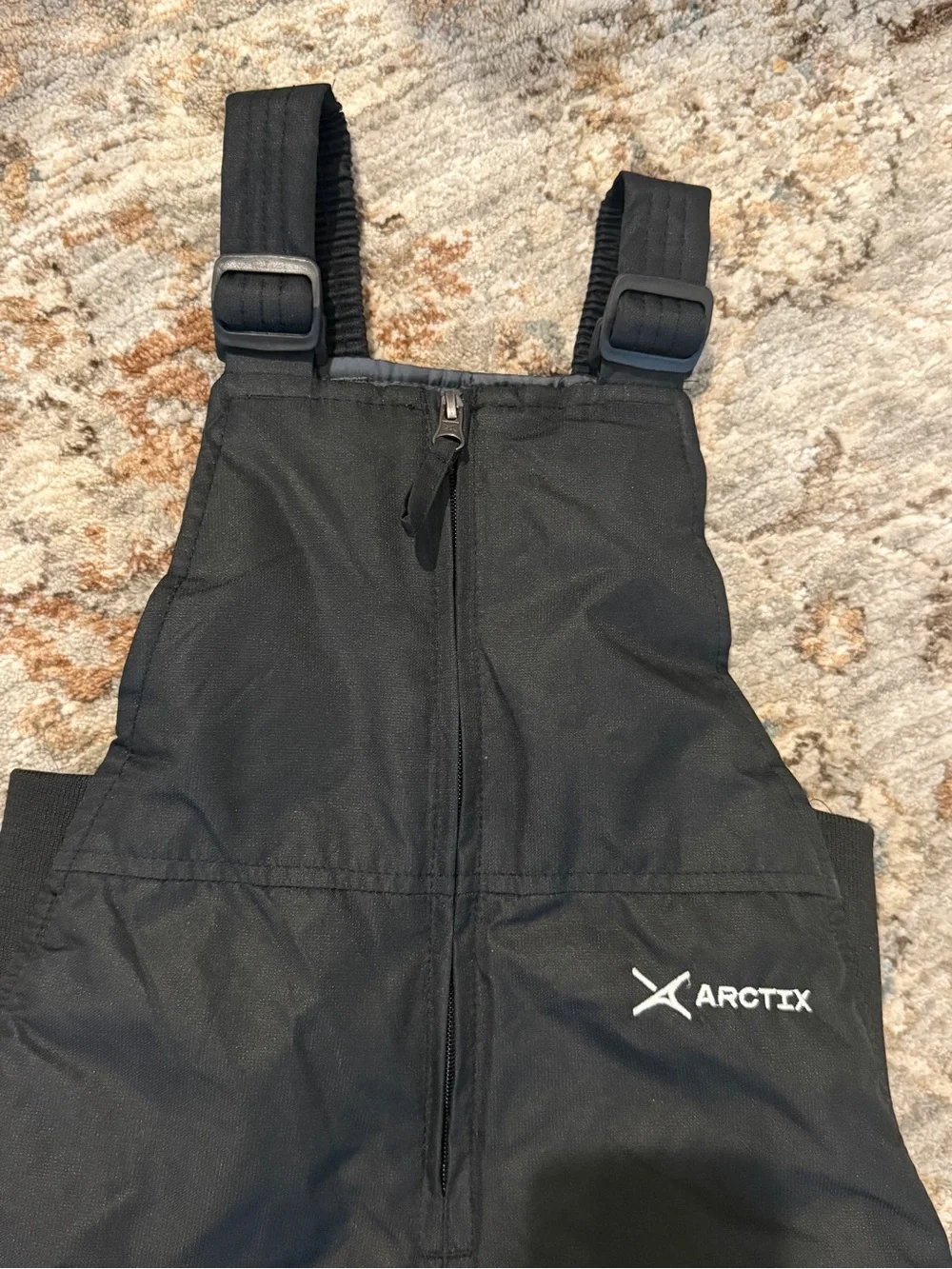 Arctix Kids Black Snow Overalls with Adjustable Straps